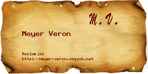 Meyer Veron névjegykártya